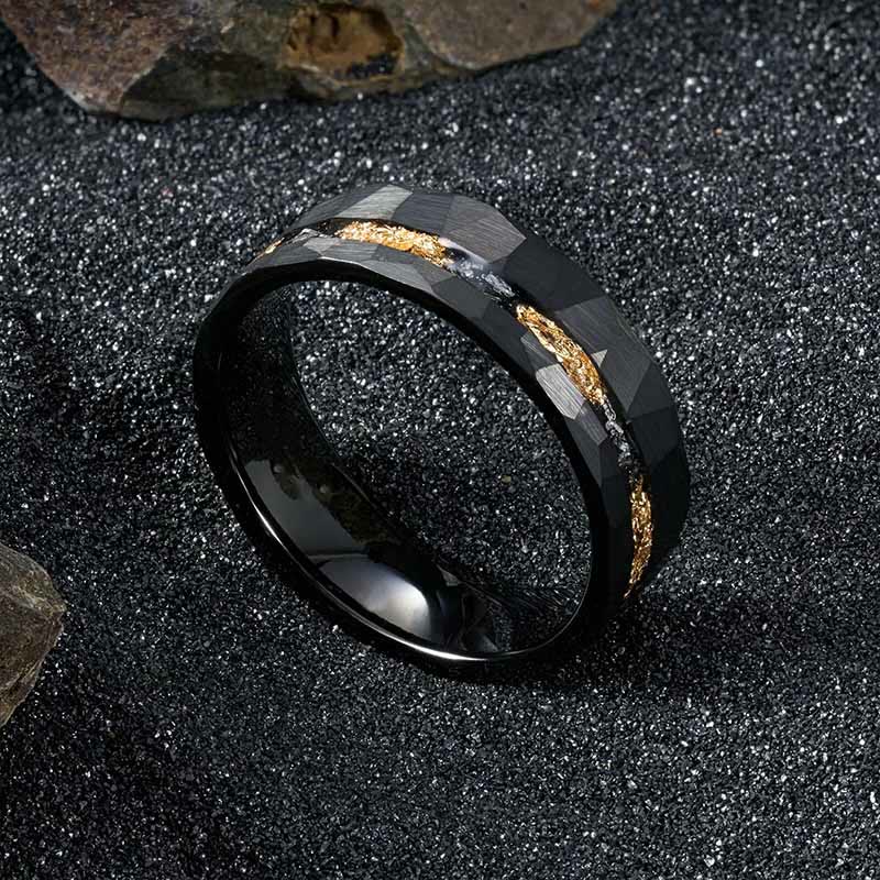 WorldNorse Gold Foil Tungsten Gold Ring