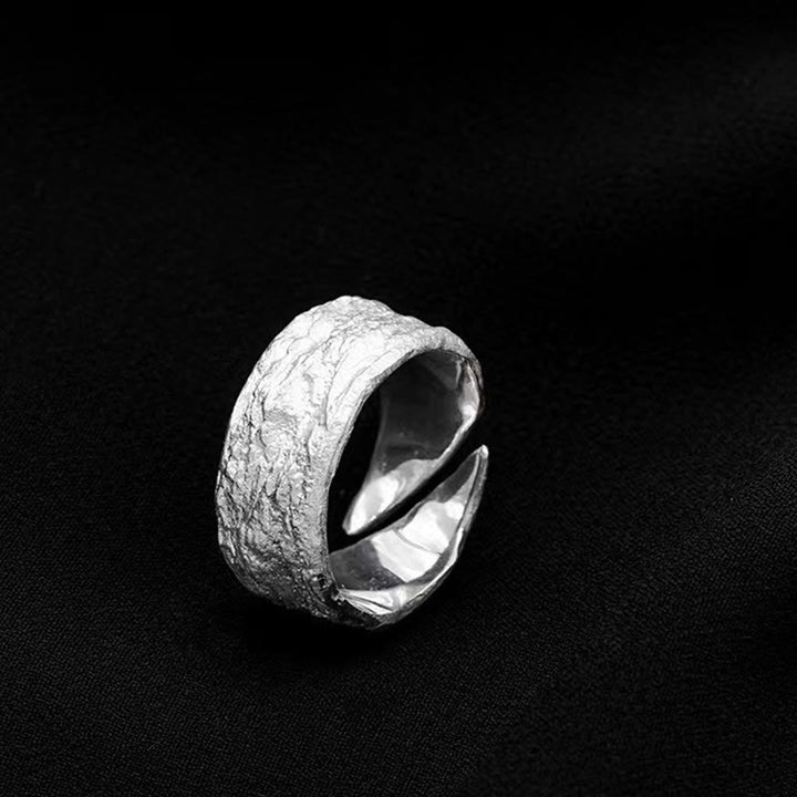 WorldNorse Hammered Fracture Ring - White Silver - image 5