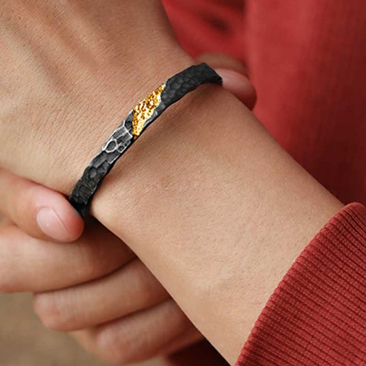 WorldNorse Handcrafted 999 Silver Moonlit Mountain Bracelet - image 1