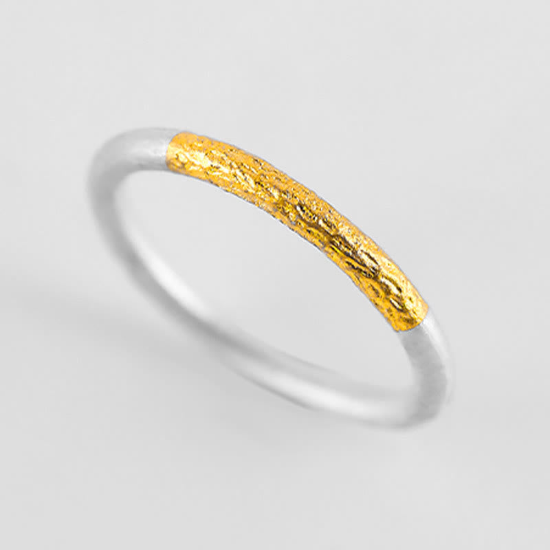 WorldNorse 999 Sterling Silver True Self Ring - White&Gold - US 11 - image 5