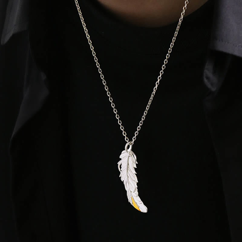 WorldNorse Handcrafted 999 Silver Feather Necklace - image 2