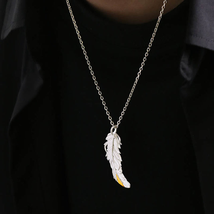 WorldNorse Handcrafted 999 Silver Feather Necklace - image 2