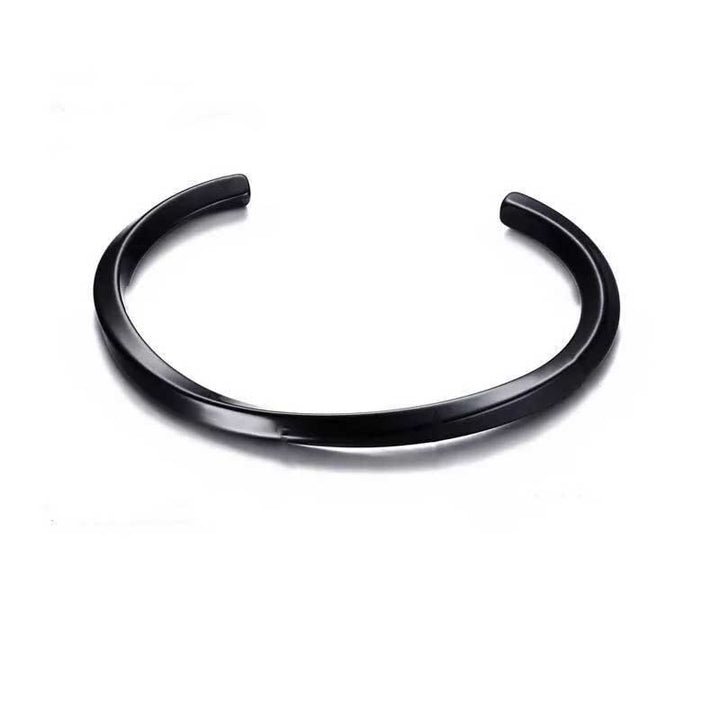 WorldNorse Spiral Twist Open Bracelet - Black - 6.4cm - image 7