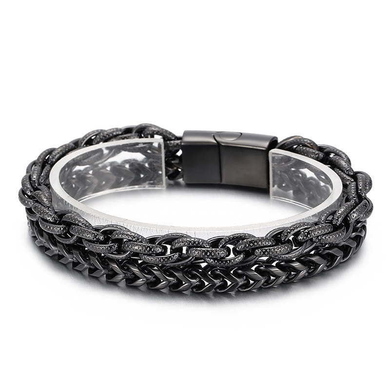 WorldNorse Heavy Chain Link Stainless Steel Bracelet - Black - 22cm - image 8