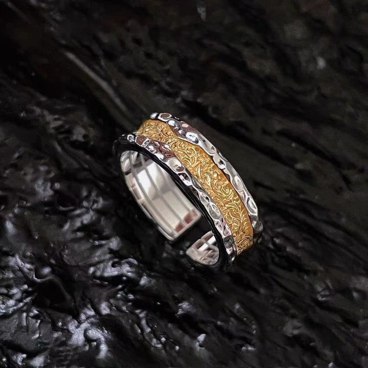 WorldNorse Arabesque Pattern Ring - Silver&Gold - image 0