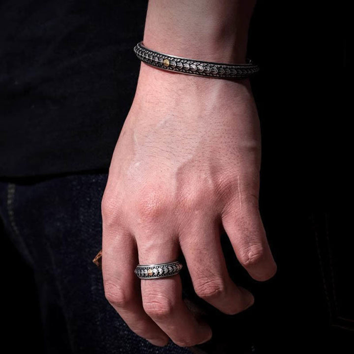 WorldNorse Vintage Dragon Scale Bracelet / Ring