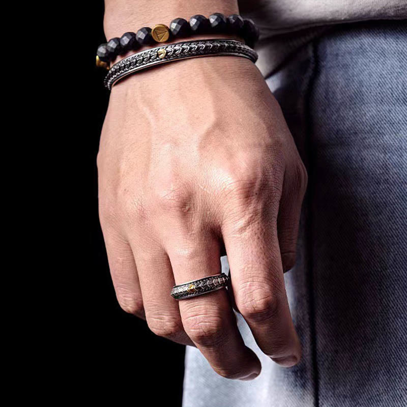 WorldNorse Vintage Dragon Scale Bracelet / Ring
