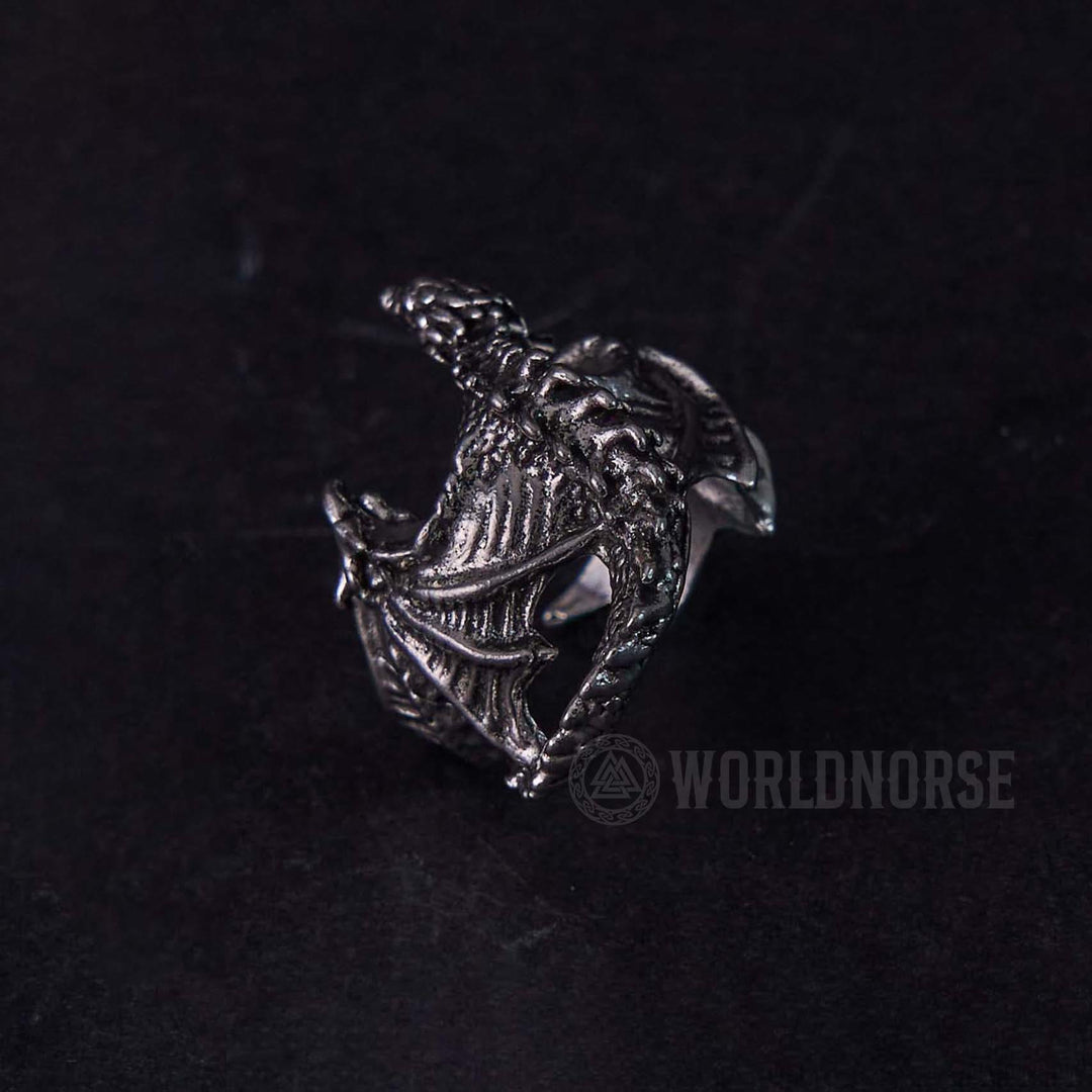 WorldNorse Dragon Open Design Gothic Ring