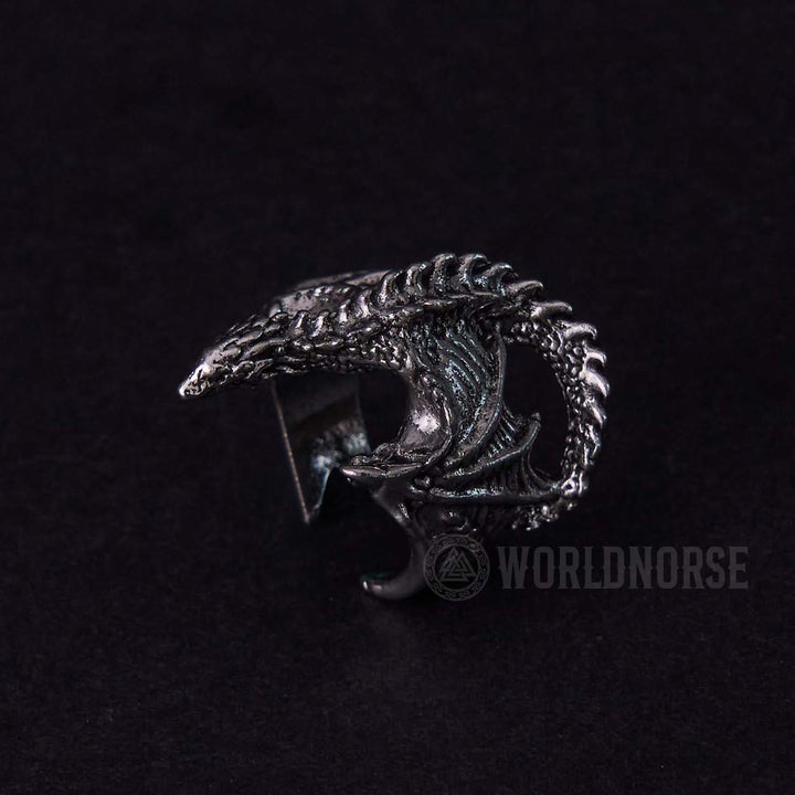 WorldNorse Dragon Open Design Gothic Ring