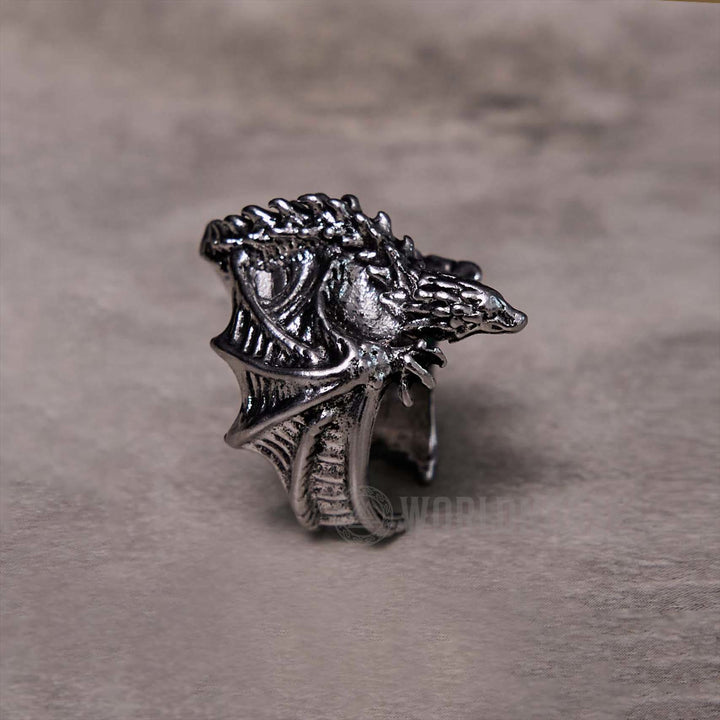 WorldNorse Dragon Open Design Gothic Ring