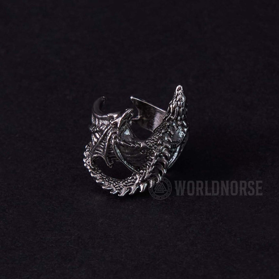 WorldNorse Dragon Open Design Gothic Ring