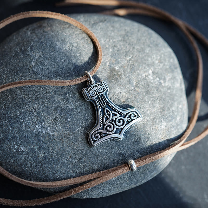 WorldNorse 99 Sterling Silver Mjolnir Necklace