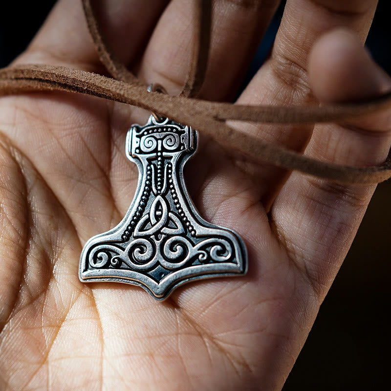 WorldNorse Handcrafted 999 Silver Mjolnir Necklace - Necklace - image 0