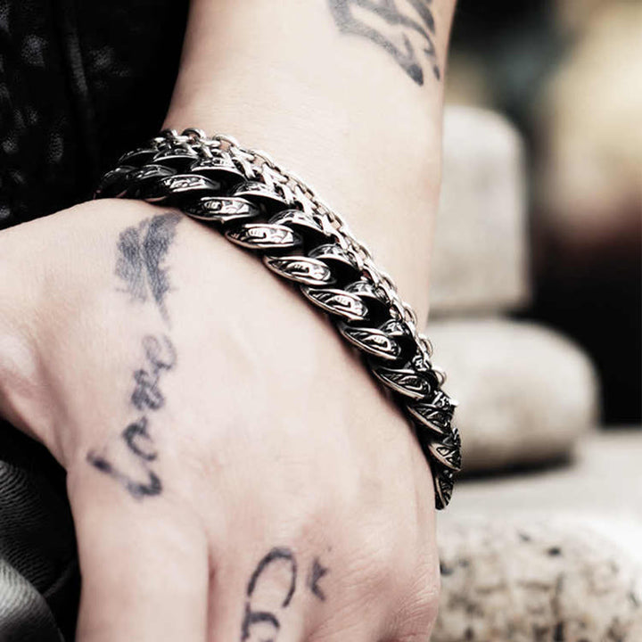 WorldNorse Vintage Totem Chunky Bracelet