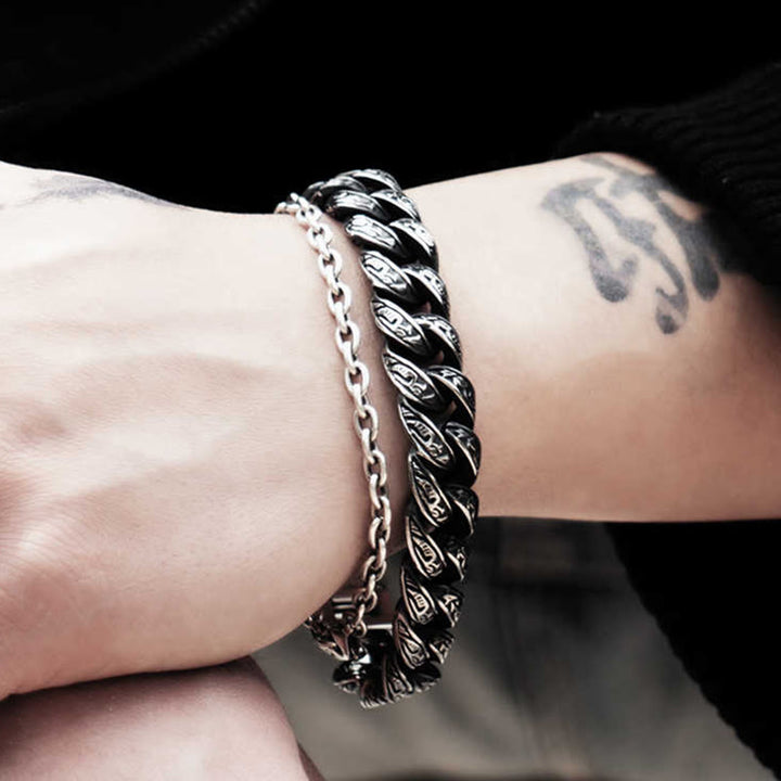 WorldNorse Vintage Totem Chunky Bracelet