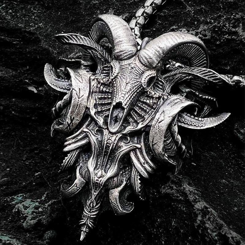 WorldNorse 925 Sterling Silver Sheep Head Necklace