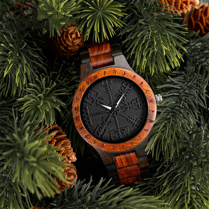 WorldNorse Vegvisir Wooden Watch