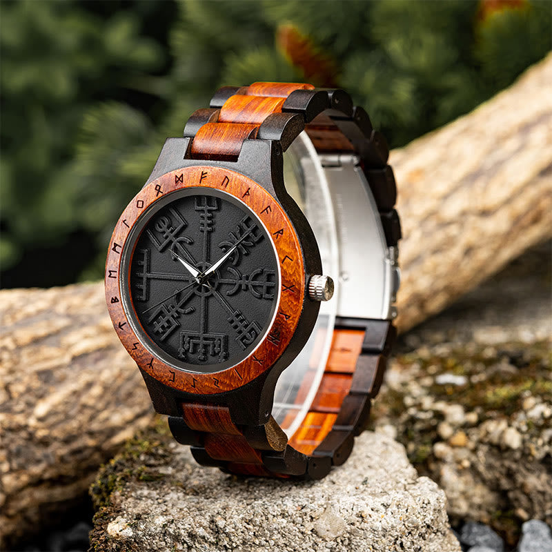 WorldNorse Vegvisir Wooden Watch