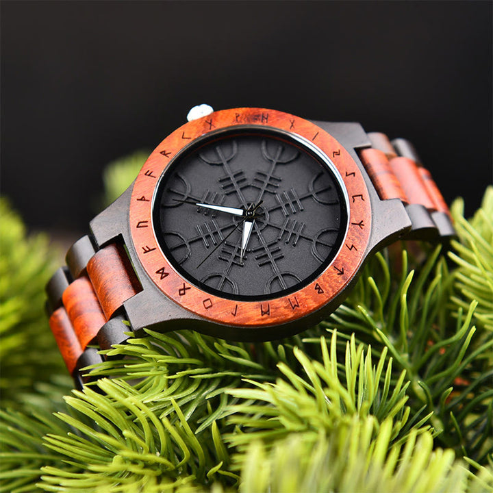 WorldNorse Vegvisir Wooden Watch