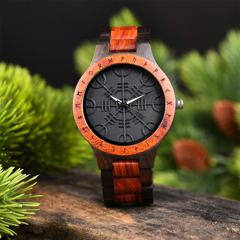 WorldNorse Vegvisir Wooden Watch