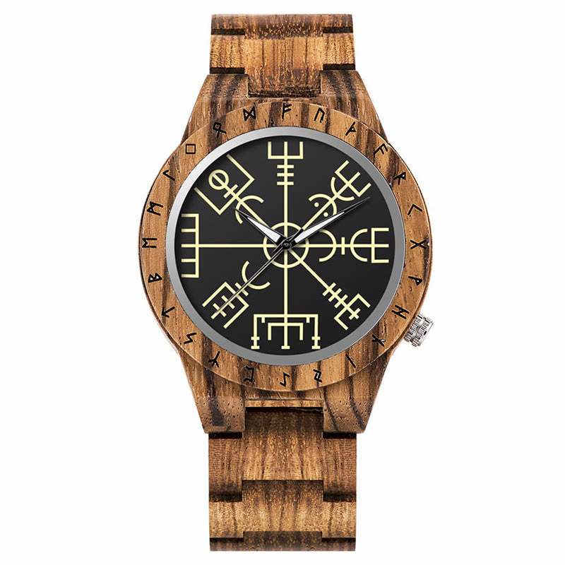 WorldNorse Vegvisir Wooden Watch