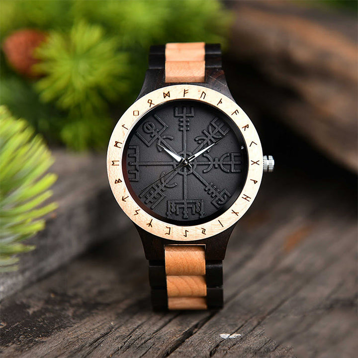 WorldNorse Vegvisir Wooden Watch