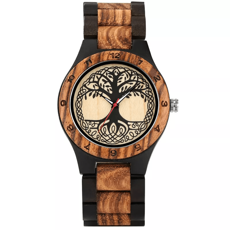 WorldNorse Yggdrasil Tree Of Life Wooden Watch