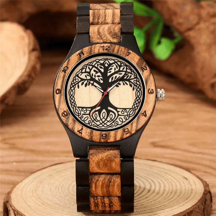 WorldNorse Yggdrasil Tree Of Life Wooden Watch