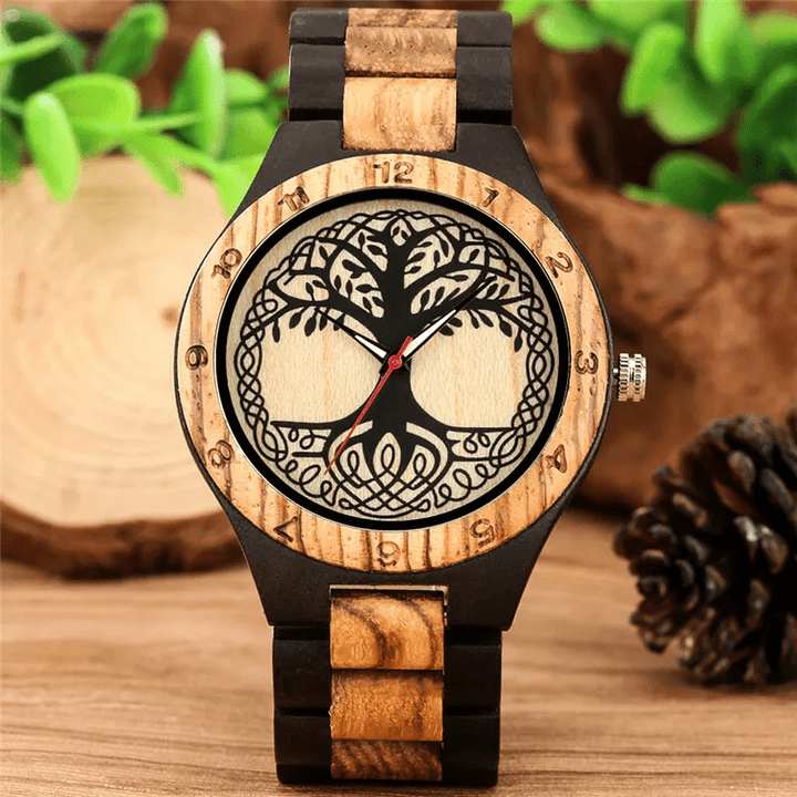 WorldNorse Yggdrasil Tree Of Life Wooden Watch