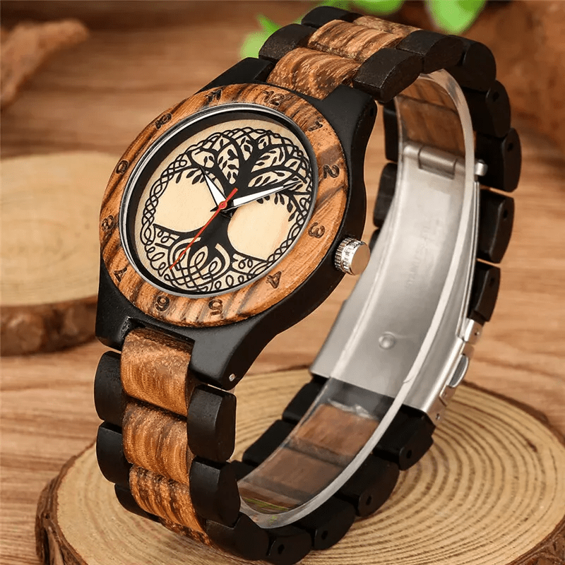 WorldNorse Yggdrasil Tree Of Life Wooden Watch