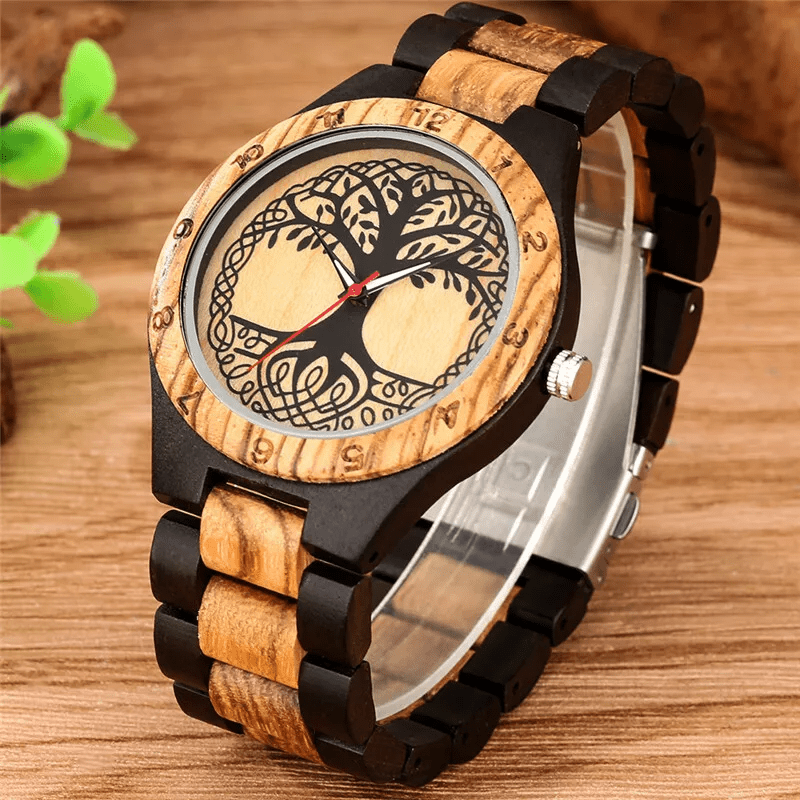 WorldNorse Yggdrasil Tree Of Life Wooden Watch