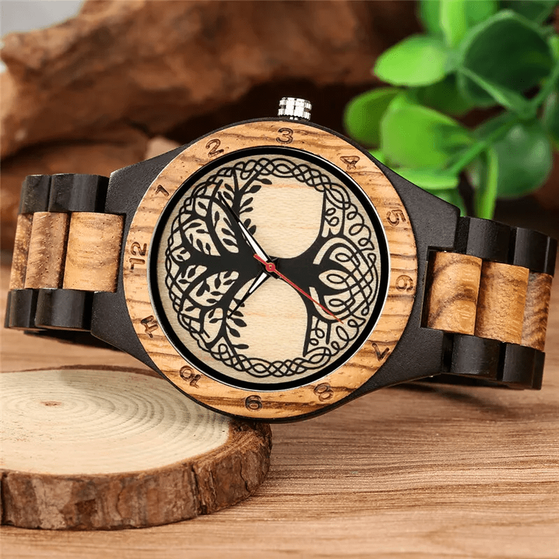 WorldNorse Yggdrasil Tree Of Life Wooden Watch