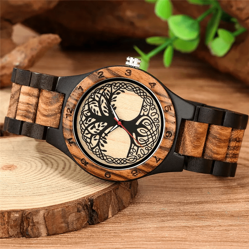 WorldNorse Yggdrasil Tree Of Life Wooden Watch