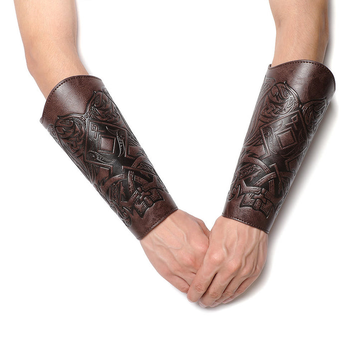 WorldNorse Viking Totem Eco Leather Arm Bracers