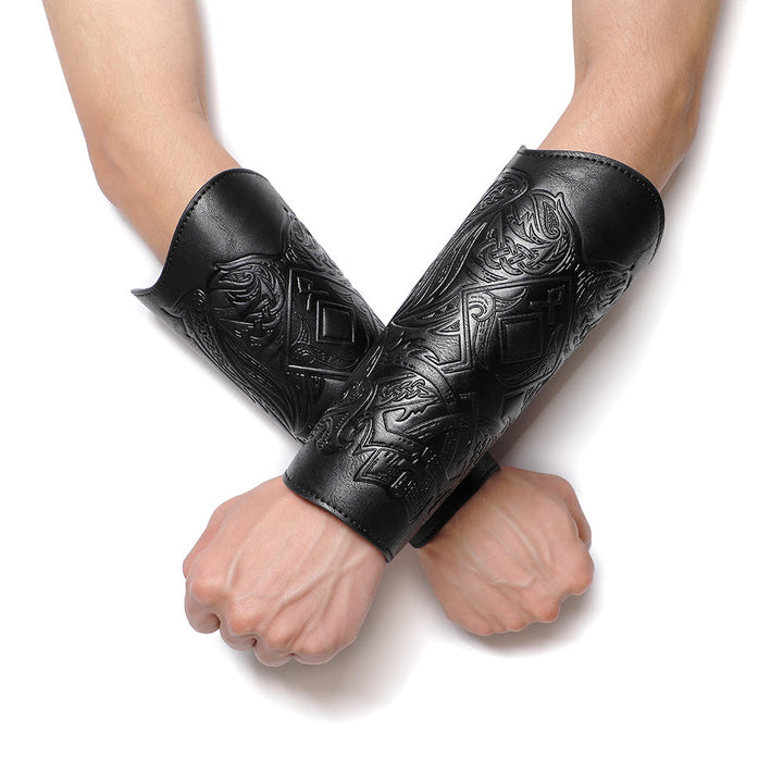 WorldNorse Viking Totem Eco Leather Arm Bracers