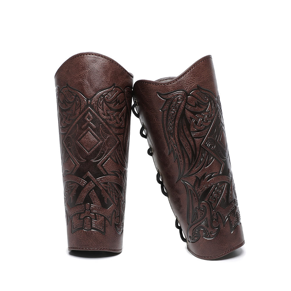 WorldNorse Viking Totem Eco Leather Arm Bracers