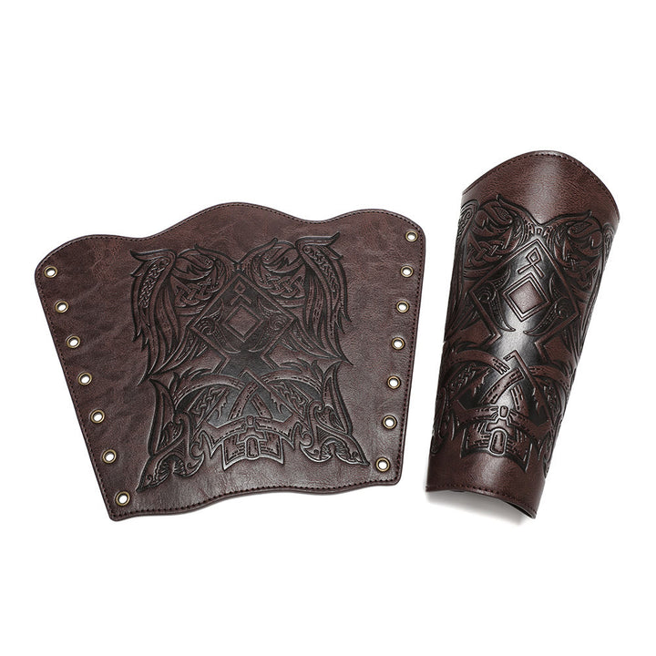 WorldNorse Viking Totem Eco Leather Arm Bracers