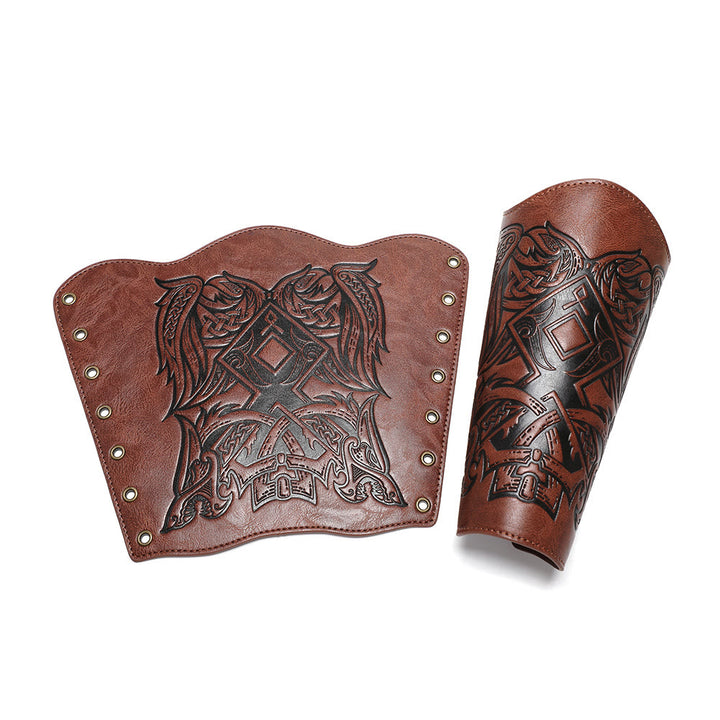 WorldNorse Viking Totem Eco Leather Arm Bracers