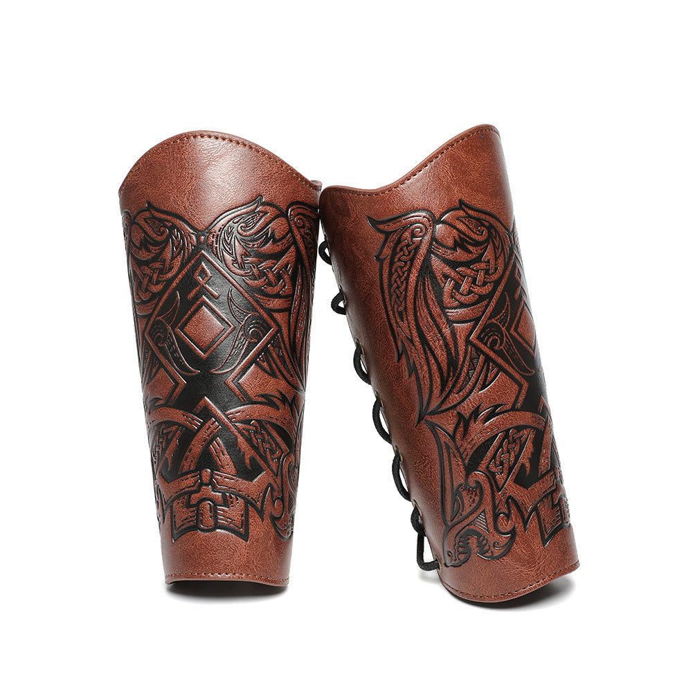 WorldNorse Viking Totem Eco Leather Arm Bracers