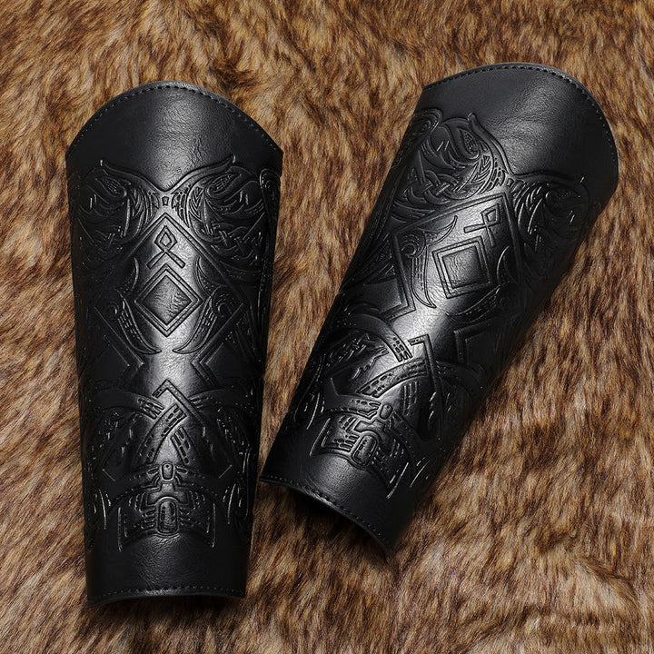 WorldNorse Viking Totem Eco Leather Arm Bracers