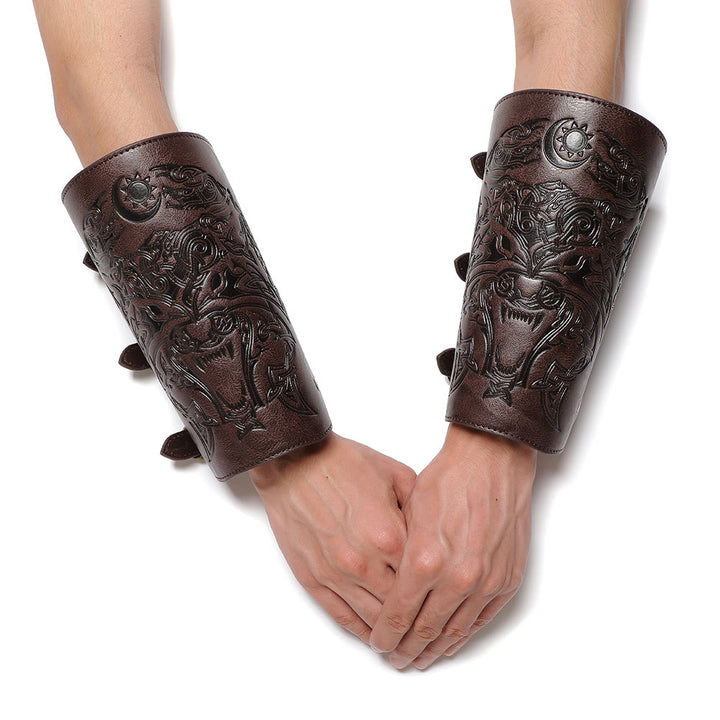 WorldNorse Knight Eco Leather Arm Bracers