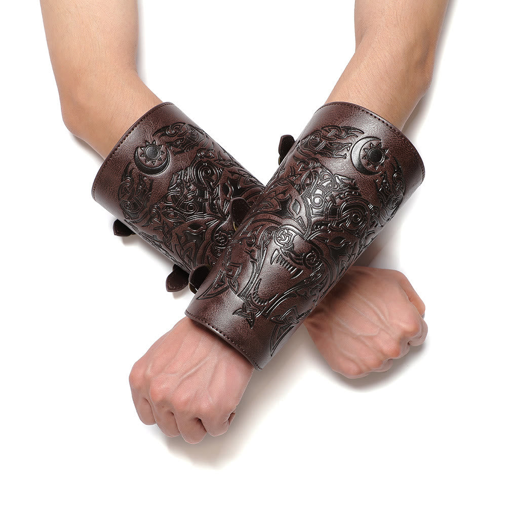 WorldNorse Knight Eco Leather Arm Bracers