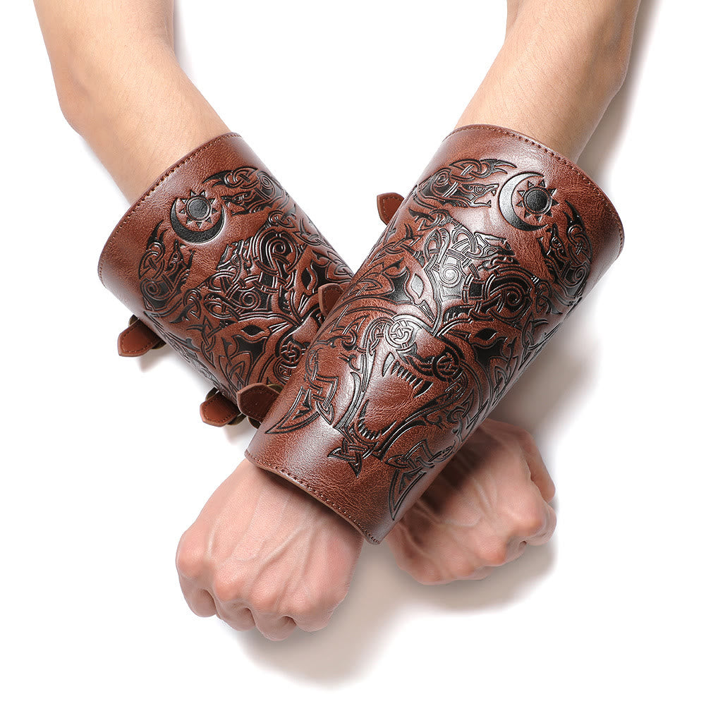 WorldNorse Knight Eco Leather Arm Bracers