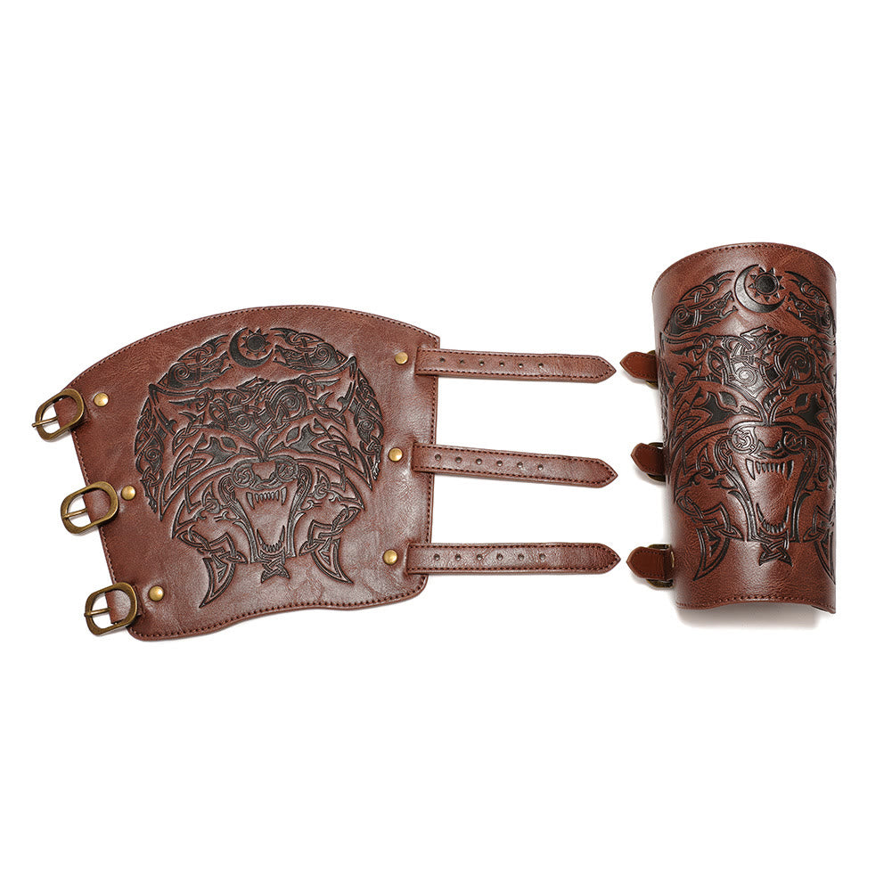 WorldNorse Knight Eco Leather Arm Bracers