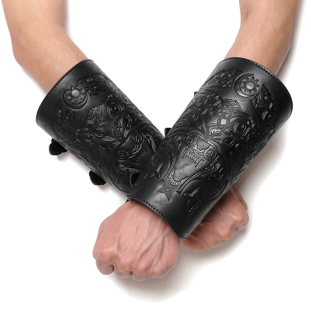 WorldNorse Knight Eco Leather Arm Bracers