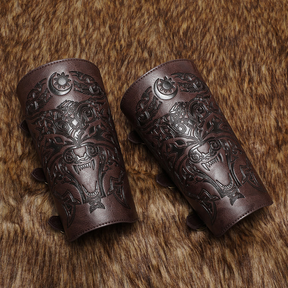 WorldNorse Knight Eco Leather Arm Bracers