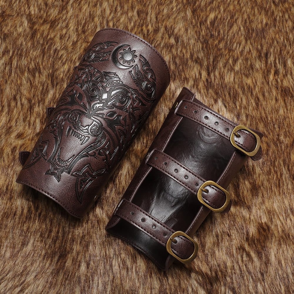 WorldNorse Knight Eco Leather Arm Bracers