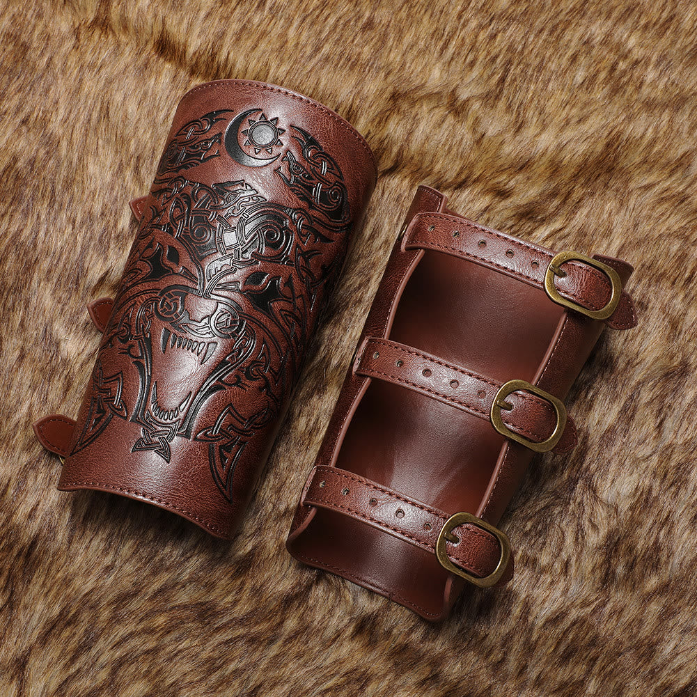 WorldNorse Knight Eco Leather Arm Bracers