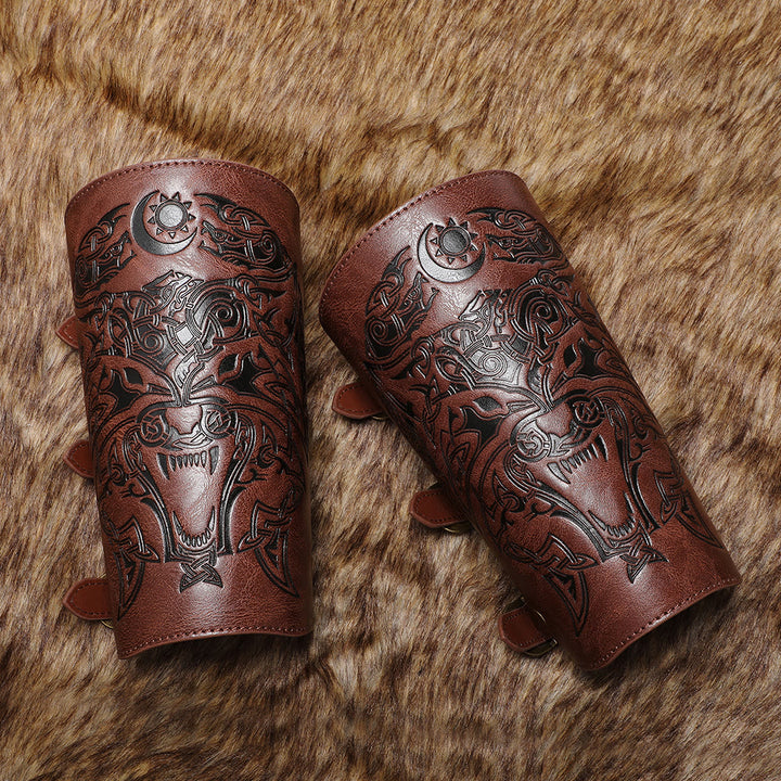 WorldNorse Knight Eco Leather Arm Bracers