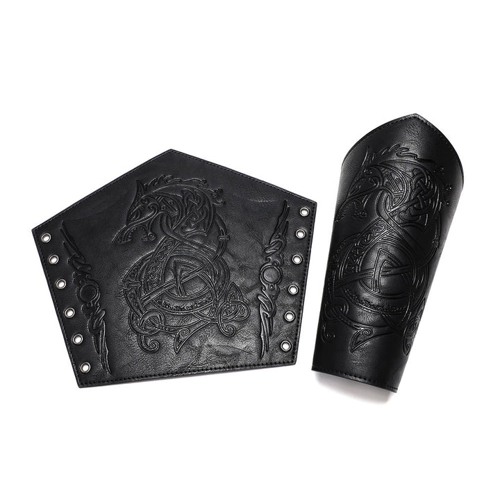 WorldNorse Norse Dragon Eco Leather Arm Bracers